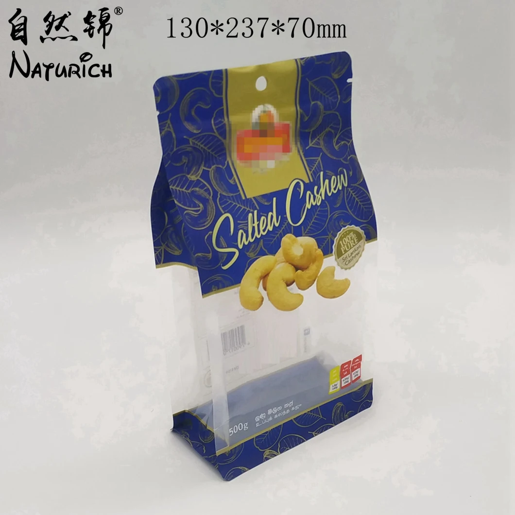 Transparent or Color Printed Zipper Plastic Packing Bag for Cashews