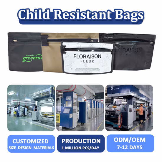 Custom Printed Heat Seal 3.5 7g 14G 28g 1oz Plastic Candy Cookie Zip Lock Smell Proof Stand up Pouch Packaging Mylar Bags