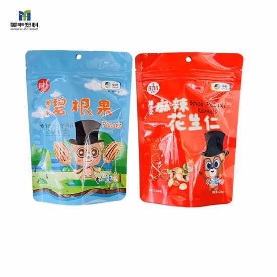Custom Printed Stand up Ziplock Laminated Plastic Packaging Pouch Bag for Food Snack Pet Treats Nuts Dried Fruits/Spice Salad Sauce Candy Pasta