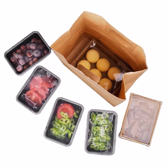 Gift Die-Cut Paper Bag for Grocery Take Away Carry out Kraft Paper Bags