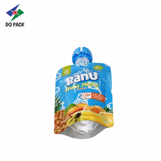 Custom Printed Doypack Packing Sauce Liquid Drink Juice Milk Yogurt Food Packaging Stand up Spout Pouch Bag with Spout Plastic Pouch