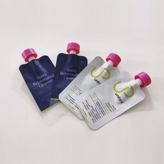 200ml 500ml Clear Recyclable Plastic Pet/PE Doypack Drink Spout Pouch for Liquid Detergent Juice Beverage Wine